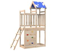 vidaXL Play Tower Brown 110.5 x 52.5 x 215cm Solid Pine Wood