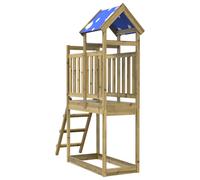 vidaXL Play Tower Brown 52.5 x 110.5 x 215 cm Solid Impregnated Wood