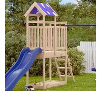 vidaXL Play Tower Brown 52.5 x 110.5 x 215 cm Solid Pine Wood