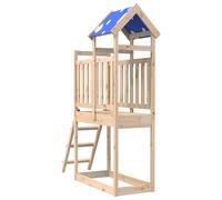 vidaXL Play Tower Brown 52.5 x 110.5 x 215 cm Solid Pine Wood
