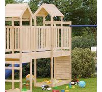 VidaXL Play Tower Brown 53 X 110.5 X 214 Cm Solid Pine Wood