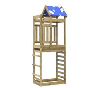 vidaXL Play Tower Brown 85 x 52.5 x 239 cm Solid Impregnated Wood