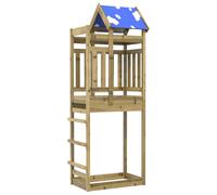 vidaXL Play Tower Brown 85 x 52.5 x 239 cm Solid Impregnated Wood