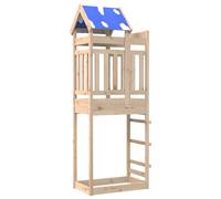 vidaXL Play Tower Brown 85 x 52.5 x 239 cm Solid Pine Wood