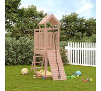 vidaXL Playhouse with Climbing Wall Solid Wood Douglas