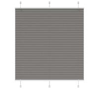 vidaXL - Pleated Blind Anthracite - 115x100 cm Polyester Fabric Modern Window Treatment for Privacy & Sun Protection