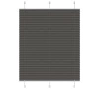 vidaXL Pleated Blind Black 110x150 cm Fabric Width 109.4 cm Polyester