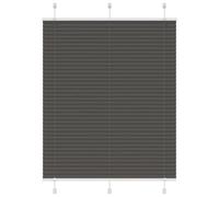 vidaXL Pleated Curtain, Black, 110 x 150 cm, Fabric Width 110.5 cm