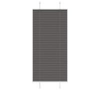 vidaXL Pleated Blind Black 55x150 cm Fabric Width 54.4 cm Polyester