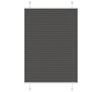 vidaXL Pleated Blind Black 85x150 cm Fabric Width 84.4 cm Polyester, pleated window shade, pleated shade, concertina blind, plisse blind