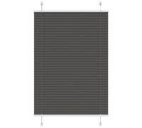 vidaXL Pleated Blind Black 90x150 cm Fabric Width 89.4 cm Polyester, Black