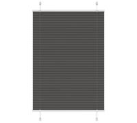 vidaXL Pleated Blind Black 95x100 cm Fabric Width 94.4 cm Polyester, pleated window shade, pleated shade, concertina blind, plisse blind