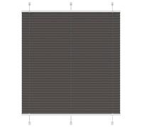 vidaXL Pleated Blind Black - Modern Window Covering, 115x100 cm, Polyester Shades for Office/Bedroom/Living Room
