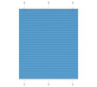 vidaXL Pleated Blind Blue 105x150 cm Fabric Width 104.4 cm Polyester