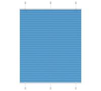 vidaXL Pleated Blind Blue 110x100 cm Fabric Width 109.4 cm Polyester, Blue
