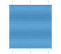 vidaXL Pleated Blind Blue 115x100 cm Fabric Width 114.4 cm Polyester