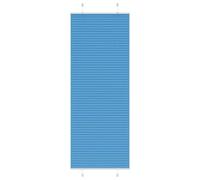 vidaxl pleated blind blue 75x200 cm - polyester fabric window covering for living room/bedroom/office - modern style