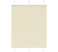 vidaXL Pleated Blind Cream 105x100 cm Fabric Width 104.4 cm Polyester, Cream