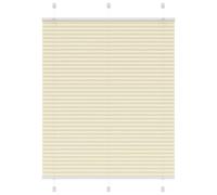 vidaXL Pleated Blind Cream 110x100 cm Fabric Width 109.4 cm Polyester, Cream