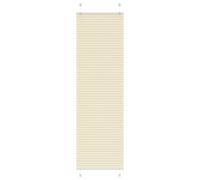 vidaXL Pleated Blind Cream 55x200 cm Fabric Width 54.4 cm Polyester