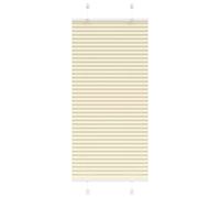 vidaXL Pleated Blind Cream Polyester 60x100 cm Fabric Width 59.4 cm