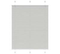 vidaXL Pleated Blind Light Grey 105x150 cm Fabric Width 104.4 cm Polyester