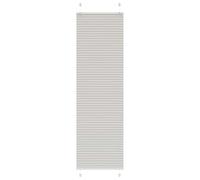 vidaXL Pleated Blind - Light Grey, 65x200 cm, Fabric Width 64.4 cm
