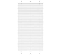 vidaXL Pleated Blind White 105x200 cm Fabric Width 104.4 cm Polyester