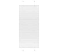 vidaXL Pleated Blind White 65x100 cm Fabric Width 64.4 cm Polyester