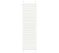 vidaXL Pleated Blind White 65x200 cm Fabric Width 64.4 cm Polyester
