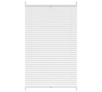 vidaXL White Plisse Blind 90x125cm - Modern Wave Pleated Blind for Sun Protection and Privacy - No-Drill Installation with Clamping Holders - Versatile for Villa, Living Room, Office, Guest Room