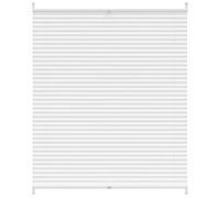 vidaXL Plisse Blind in White - 110x150cm - Pleated Crepe Fabric Window Covering - Versatile for Home and Office Blinds, No Drill Required