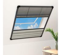 vidaXL Plisse Insect Screen for Windows Aluminium 80x100cm with Shade