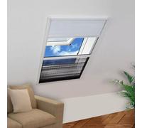 vidaXL Plisse Insect Screen for Windows Aluminium 80x120cm with Shade Curtain