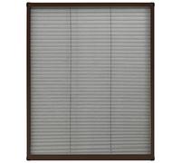 vidaXL Plisse Insect Screen for Windows Aluminium Brown 80x100 cm