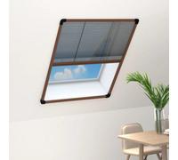 vidaXL Plisse Insect Screen for Windows Aluminium Brown 80x100 cm Mesh Guard