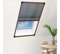 vidaXL Plisse Insect Screen for Windows Aluminium Brown 80x160 cm