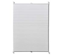 VidaXL Plisse Window Blind - Adjustable White Pleated Design, 60x150cm - Easy Installation - Versatile Use in Home and Office - Quality Crepe Fabric Material