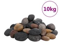 vidaXL Polished Pebbles 10 kg Mixed Colour 5-8 cm