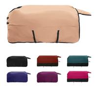 vidaXL Polyester Horse Blanket Cappuccino 61 Inch Modern Waterproof Machine Washable Pet Blanket