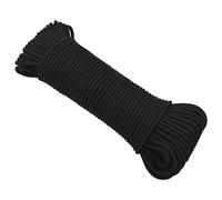 vidaXL Polypropylene Boat Rope - Full Black - 5mm x 100m - Multipurpose Marine Rope for Sailing, Boating, Camping, Transportation, and Fishing