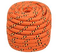 vidaXL Polypropylene Boat Rope in Vibrant Orange - 20 mm Thick, 25 m long, Marine Rope for Sailing, Boating, Camping & Fisheries
