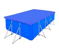 vidaXL 2x Pool Covers Outdoor Patio Pool Spa Accessories Ground Cloths Spa Cover Padding Swimming Pool Cap Shade Waterproof PE Rectangular