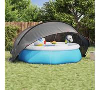 vidaXL Pool Dome Folding Manual Black 405 x 405 x 192 cm