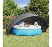 vidaXL Pool Dome Folding Manual Black 500 x 500 x 236 cm