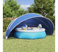 vidaXL Pool Dome Folding Manual Blue 546 x 516 x 250 cm