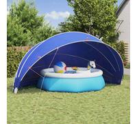 vidaXL Pool Dome Folding Manual Blue 592 x 590 x 275 cm