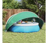 vidaXL Pool Dome Folding Manual Green 336 x 322 x 160 cm
