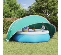 vidaXL Pool Dome Folding Manual Green 430 x 430 x 210 cm