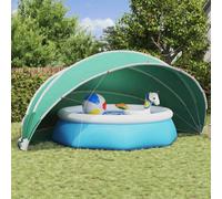 vidaXL Pool Dome Folding Manual Green 546 x 516 x 250 cm